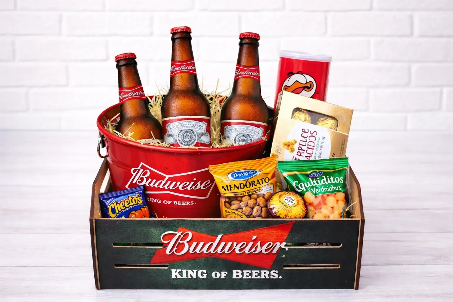 Kit Budweiser com Petiscos